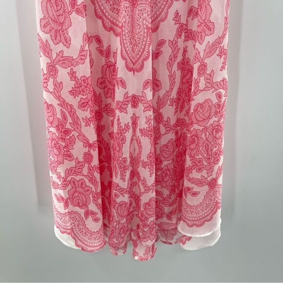 In Bloom Pink and White Lace Chemise - Picture 4 of 10